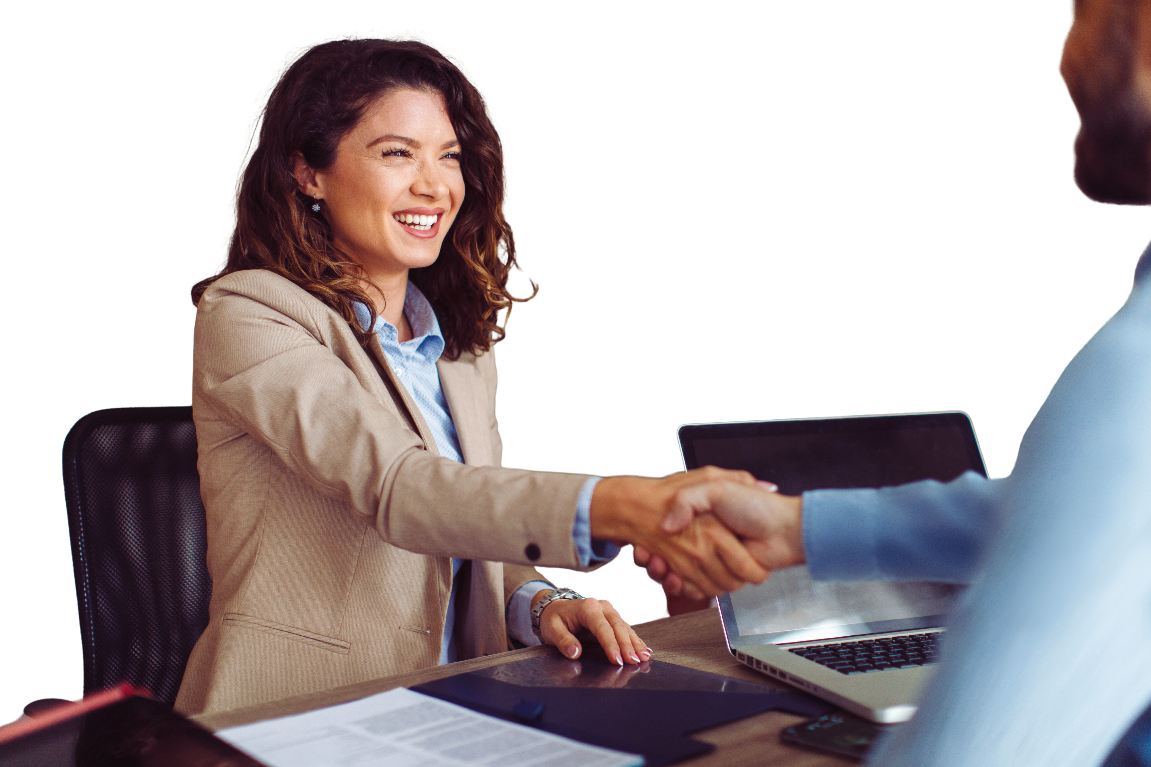 Business meeting overlay